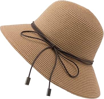 Sun Hat for Womens Straw Hat Wide Brim Packable Foldable